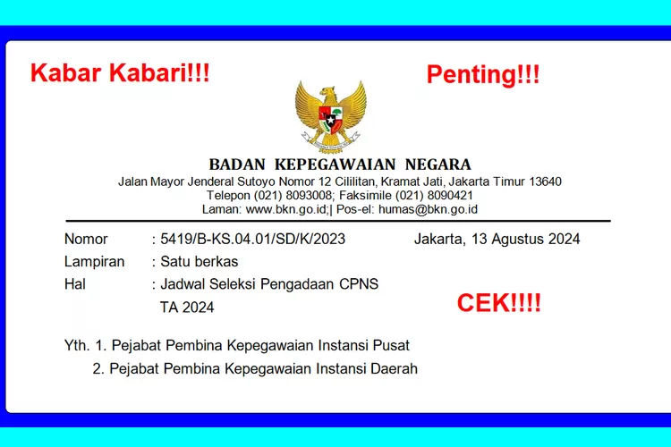 Breaking News Jadwal Seleksi Cpns Diumumkan Bkn Inilah Tanggal