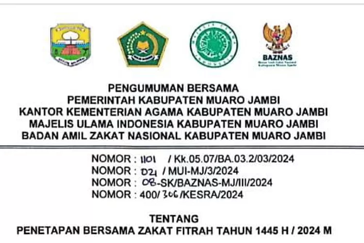 Cek Segini Besaran Zakat Fitrah Di Wilayah Kabupaten Muarojambi Tahun