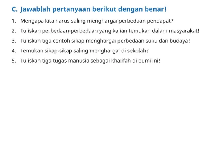 Kunci Jawaban PAI Kelas 5 SD MI Bab 3 Halaman 77 Kurikulum Merdeka Ayo