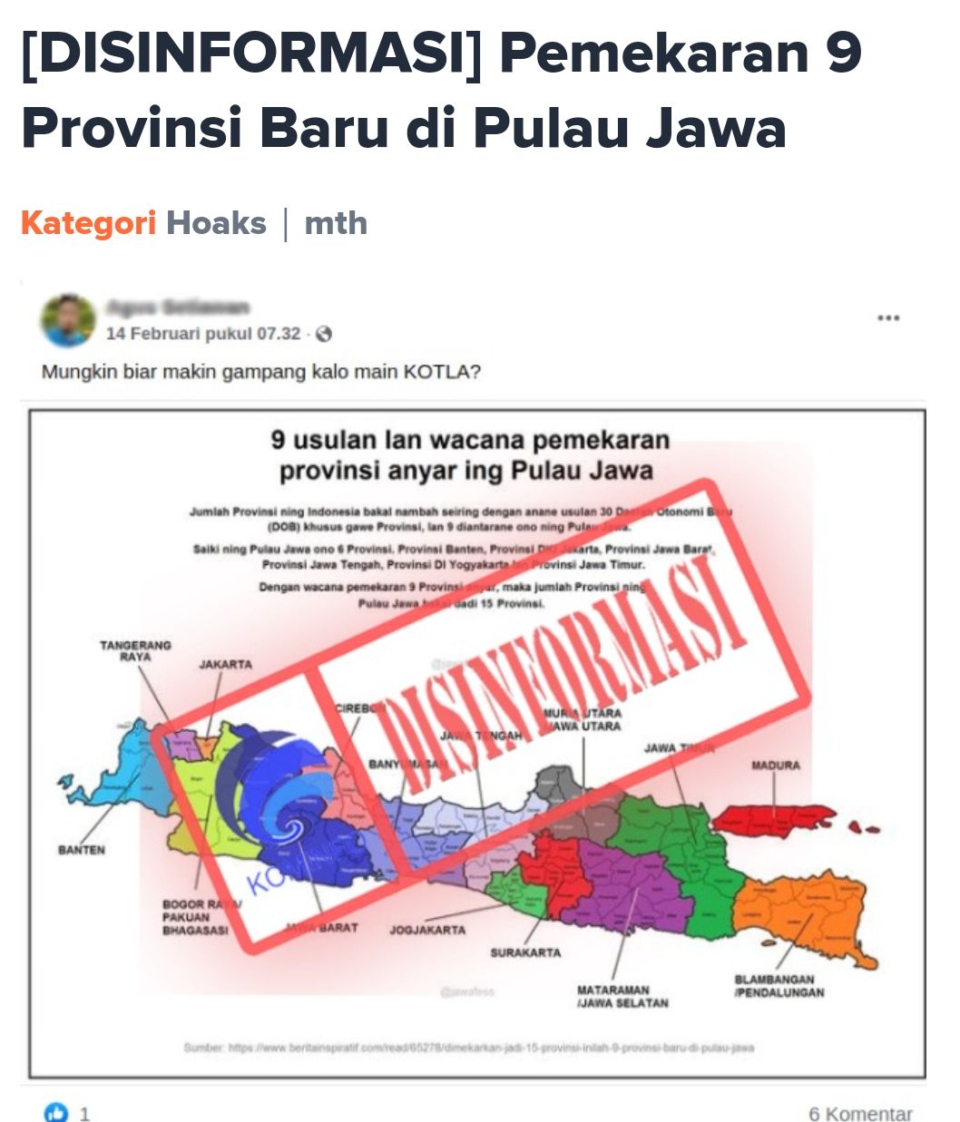 Usulan 10 Provinsi Baru Di Pulau Jawa Fakta Atau Hoax Halo Jember