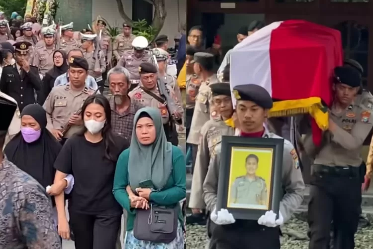 Suasana Sedih Pemakaman Briptu Rian Dwi Wicaksono Di Jombang Tewas