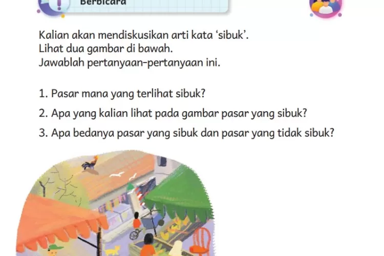 Kunci Jawaban Bahasa Indonesia Kelas Sd Kurikulum Merdeka Halaman Berbicara Pasar Yang