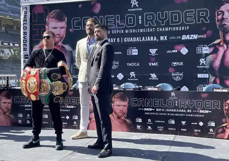 Jelang Saul Canelo Alvarez Vs John Ryder pada Sabtu, 6 Mei 2023 malam waktu setempat. (Foto: NYfights)
