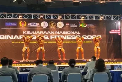 Kejurnas Binaraga dan Kebugaran 2022 di Bogor, yang empat atlet di antaranya bermasalah dengan aturan doping (Foto: IADO)