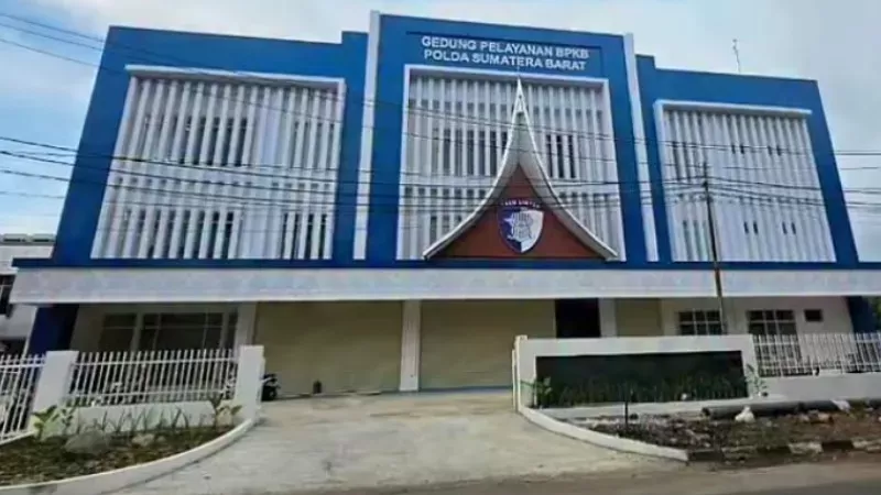 Gedung baru pelayanan BPKB Ditlantas Polda Sumbar (Foto: Ditlantas Polda Sumbar)