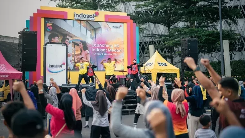Peluncuran Alvolusi5G Medan pada kegiatan Car Free Day (CFD). (Dok. IOH)