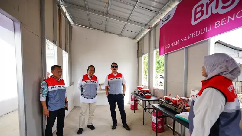 Salah satu hunian sementara (Huntara) bagi korban terdampak bencana alam. Pertamina Patra Niaga Sumbagut memastikan pasokan energi dan kebutuhan dasar terus berjalan normal. (Dok. PPN Sumbagut)