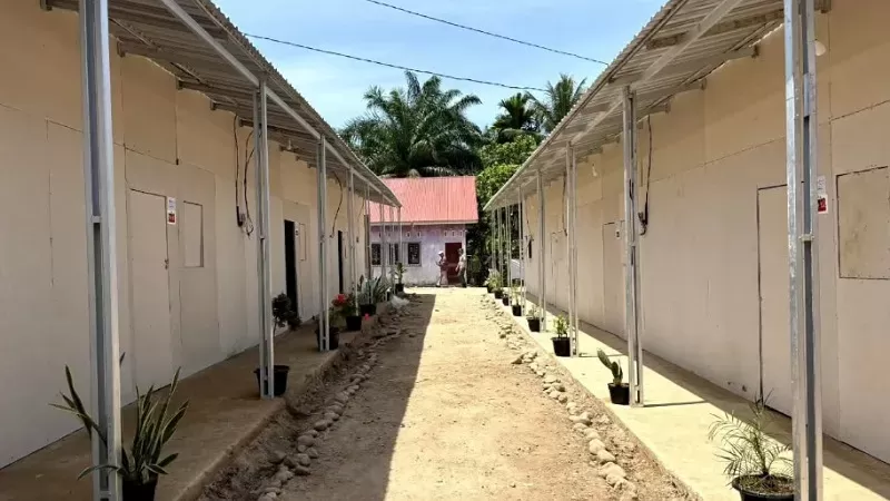 Huntara di kawasan Kayu Pasak, Nagari Salareh Aia, Kecamatan Palembayan, Kabupaten Agam. (Foto: Kominfo Agam)