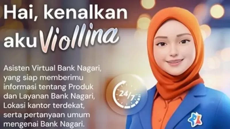 Viollina hadir sebagai chatbot pintar berbasis AI Bank Nagari untuk memudahkan akses informasi perbankan cepat, akurat, dan tersedia 24 jam. (Foto: Bank Nagari)