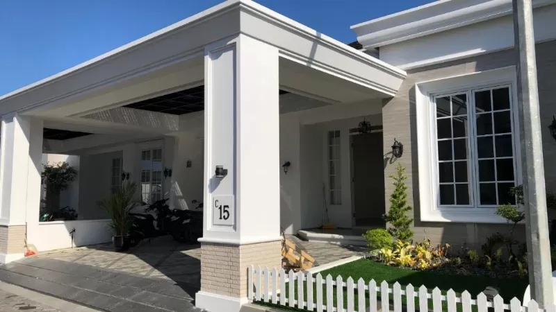 Rumah mewah di Belanti, Kota Padang dijual Rp3,95 miliar. Luas 316 m², 4 kamar tidur, cluster elite, security 24 jam, bonus kitchen set dan AC. (Foto: Istimewa)