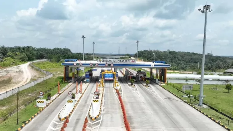 Gerbang Tol Pekanbaru bagian dari Tol Trans Sumatera. (Foto: Hutama Karya)