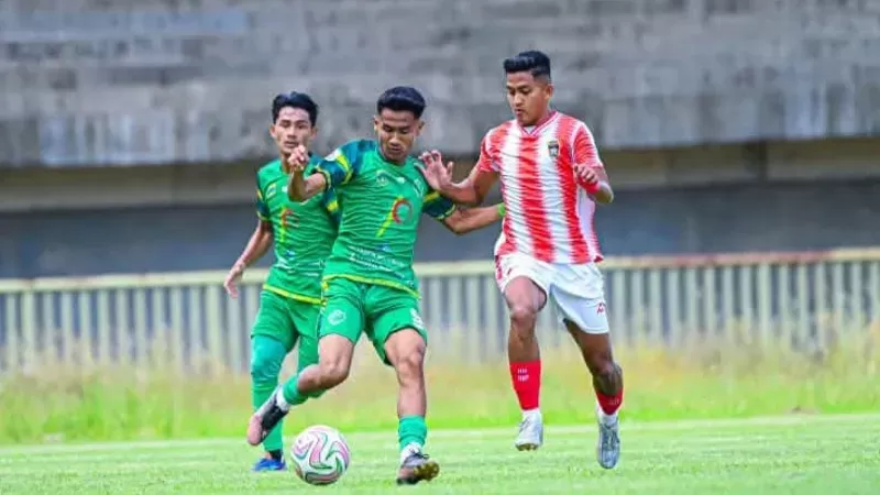 PSPP Padang Panjang (jersey hijau). (Foto: Kominfo Padang Panjang)
