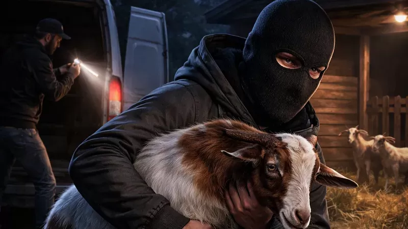 Ilustrasi Pencurian Ternak (Foto: AI)