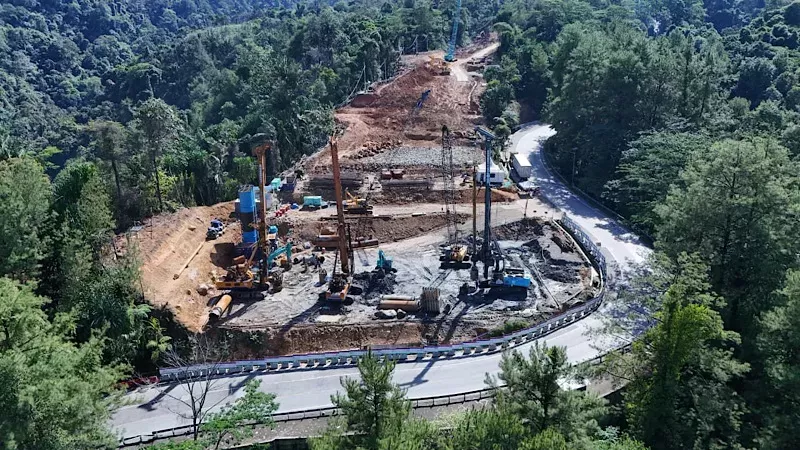 Pembangunan Flyover Sitinjau Lauik. (Foto: HPSL)