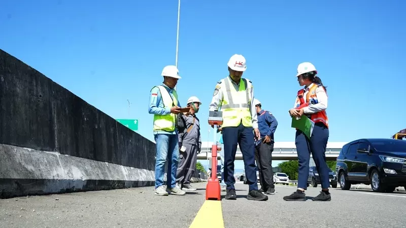 Hutama Karya menggelar ULFO Seksi Padang Tiji-Seulimeum sepanjang 25 km sebelum beroperasi. (Foto: Hutama Karya)
