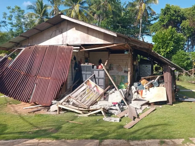 Dampak kerusakan gempa Bumi Magnitudo 7.7 Senin (8/6). Foto dok BPBD  Sulawesi Utara. 