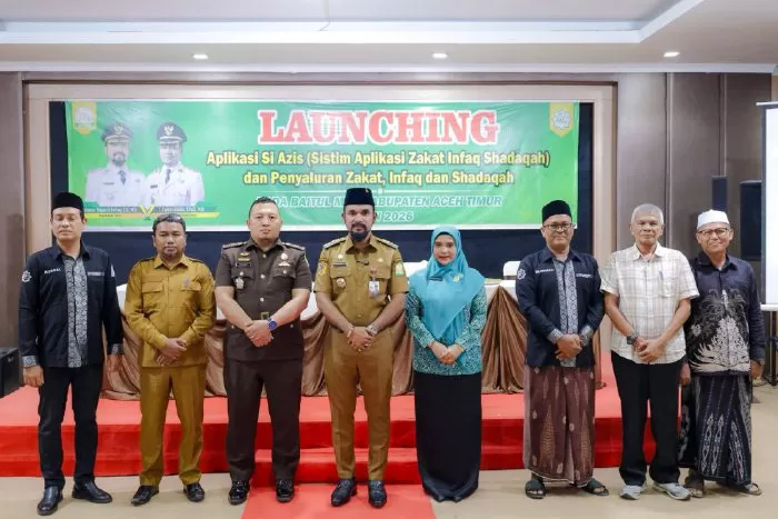 Launching aplikasi zakat. Foto Humas Pemkab Aceh Timur