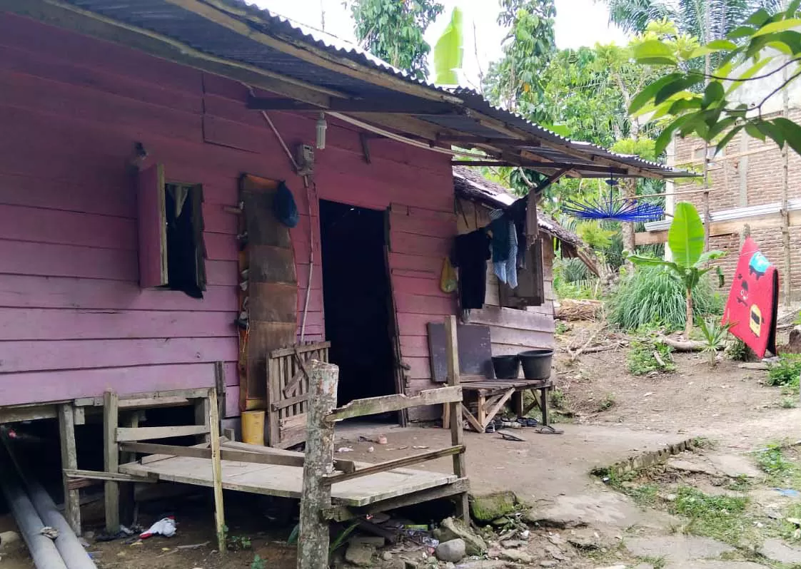 Foto Ilustrasi . Salah satu  rumah tidak layak huni di kabupaten Aceh Utara.