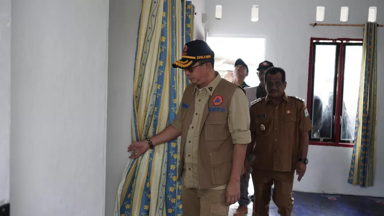 Tinjau huntap di Aceh.Foto Dok BNPB