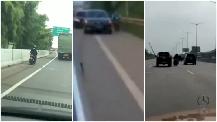 Tersesat Hingga Kejar Kejaran Dengan Polisi Ini 5 Video Viral Pemotor Masuk Jalan Tol Yang 