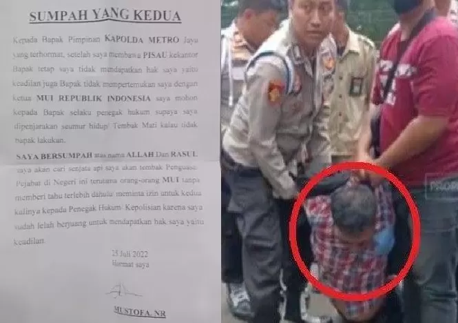 Ini Isi Surat Lengkap Pelaku Penembakan Kantor MUI, Mengaku Wakil Nabi ...