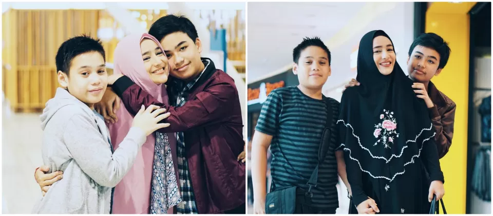 10 Potret Kehangatan Cindy Fatika Sari Dengan Putra Kembarnya Omar Dan ...