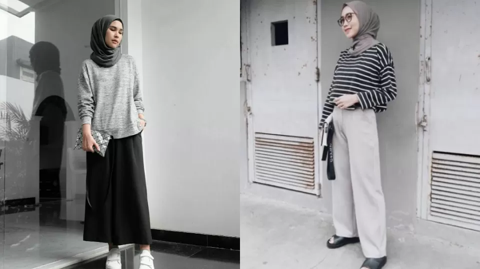 Outfit Monokrom Hijab