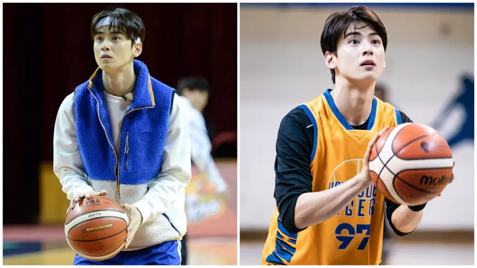 10 Potret Cha Eun woo Makin Ganteng Saat Berkeringat Main Basket