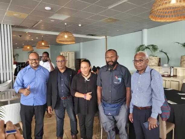 Presiden ULMWP terpilih Manase Tabuni ( kedua dari kanan) bersama para eksekutif ULMWP lainnya. foto: ist