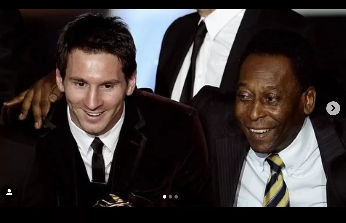 Messi dan Pele/tangkapan layar IG @leomessi