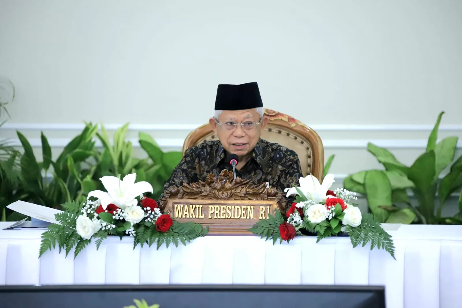 Wapres Ma’ruf Amin memimpin Rapat Komite Pengarah Reformasi Birokrasi Nasional (KPRBN), di Istana Wakil Presiden, Jakarta, Kamis (12/01/2023). foto: ist