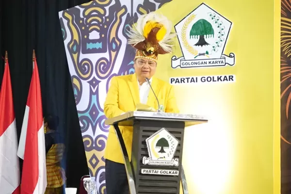 Ketua Umum Partai Golkar Airlangga Hartarto optimis partai Golkar mampu memenuhi target perolehan kursi legislatif untuk wilayah Papua. foto: ist