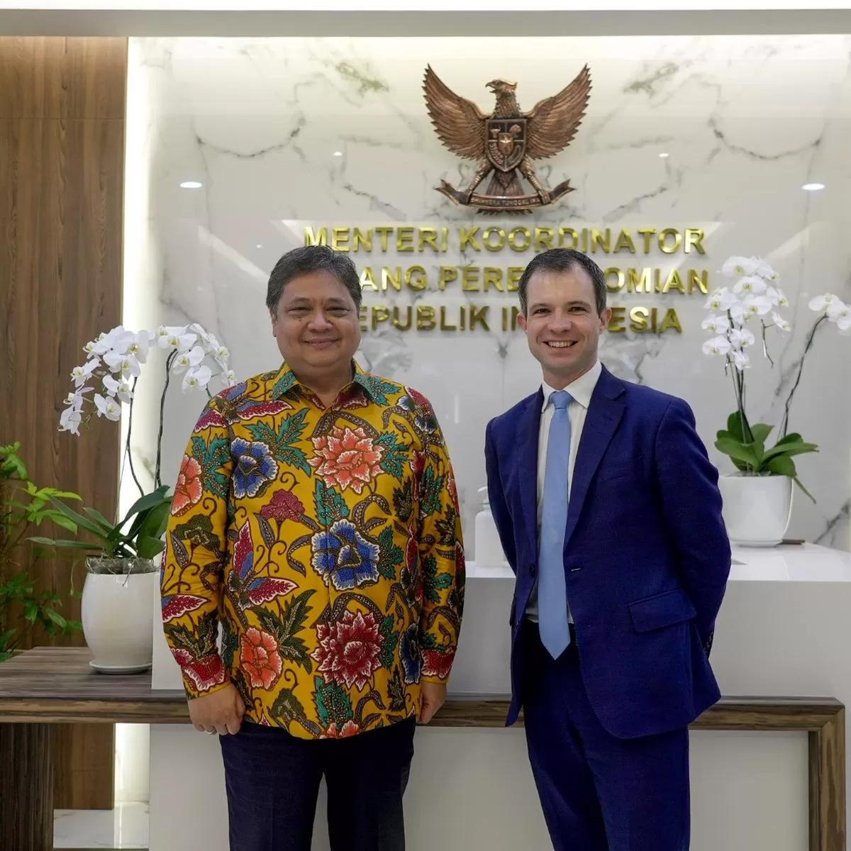 Airlangga Hartarto- Andrew Bowie MP/Kemenko Perekonomian/IST