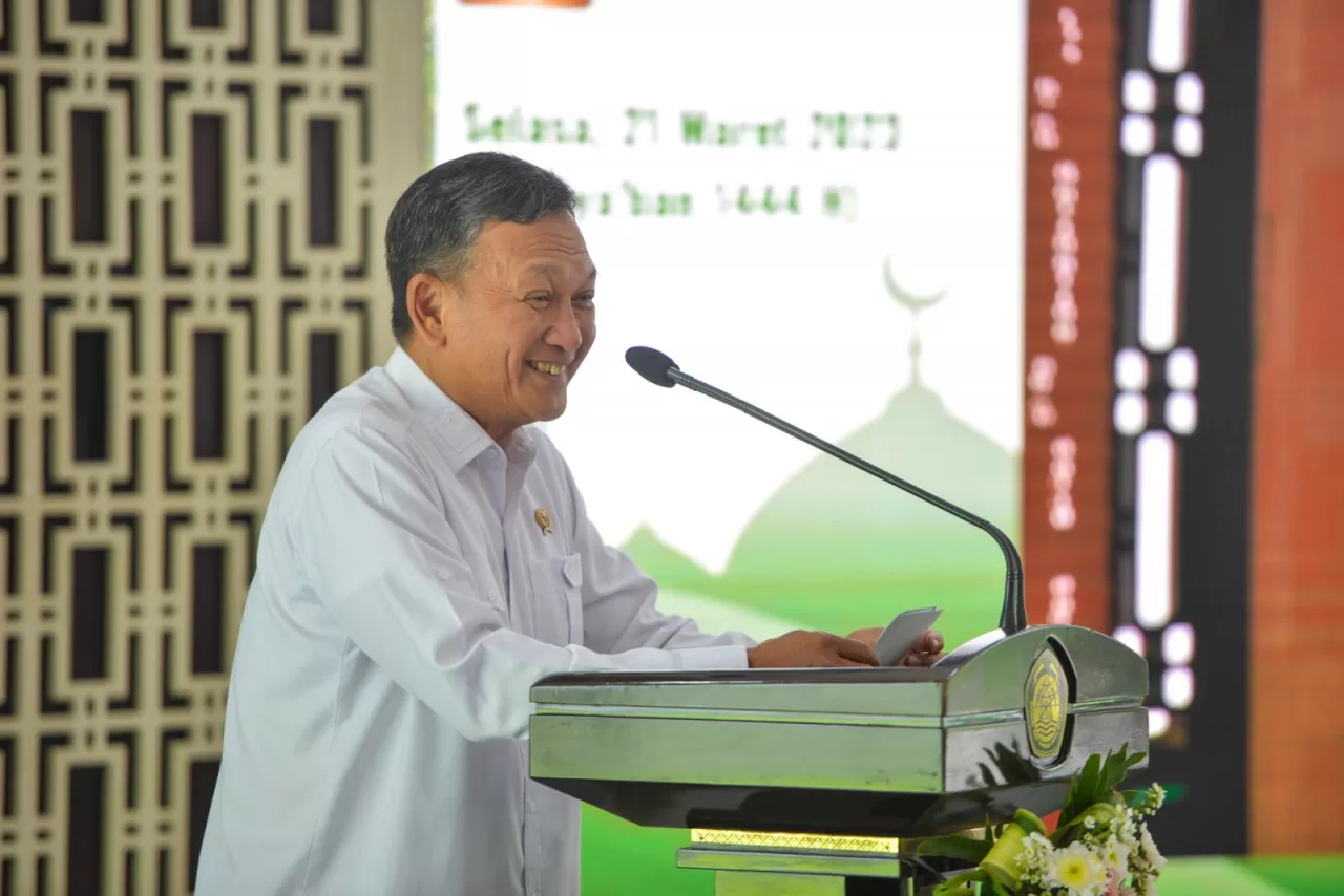 Menteri ESDM Arifin Tasrif dalam sambutannya mengingatkan bahwa Ramadan adalah momentum untuk menjalankan tugas dengan baik. foto: ist