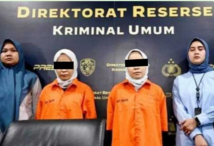 Polda Metro Jaya berhasil menangkap si kembar Rihana-Rihani setelah jadi buron dalam kasus penipuan jual beli iPhone. Foto: Polri