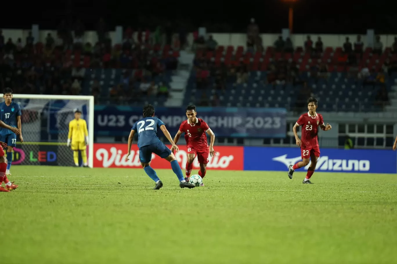Tim Indonesia U-23 mengalahkan tuan rumah Thailand 3-1 di semifinal Piala AFF U-23, Stadion Rayong Provincial Stadium, Bangkok, Thailand Kamis (24/8/2023).
