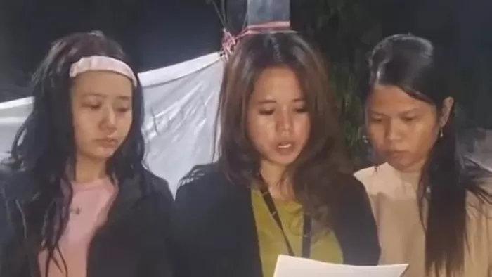 Tampang 3 wanita yang cekoki kucing miras jenis soju di Padang/IST