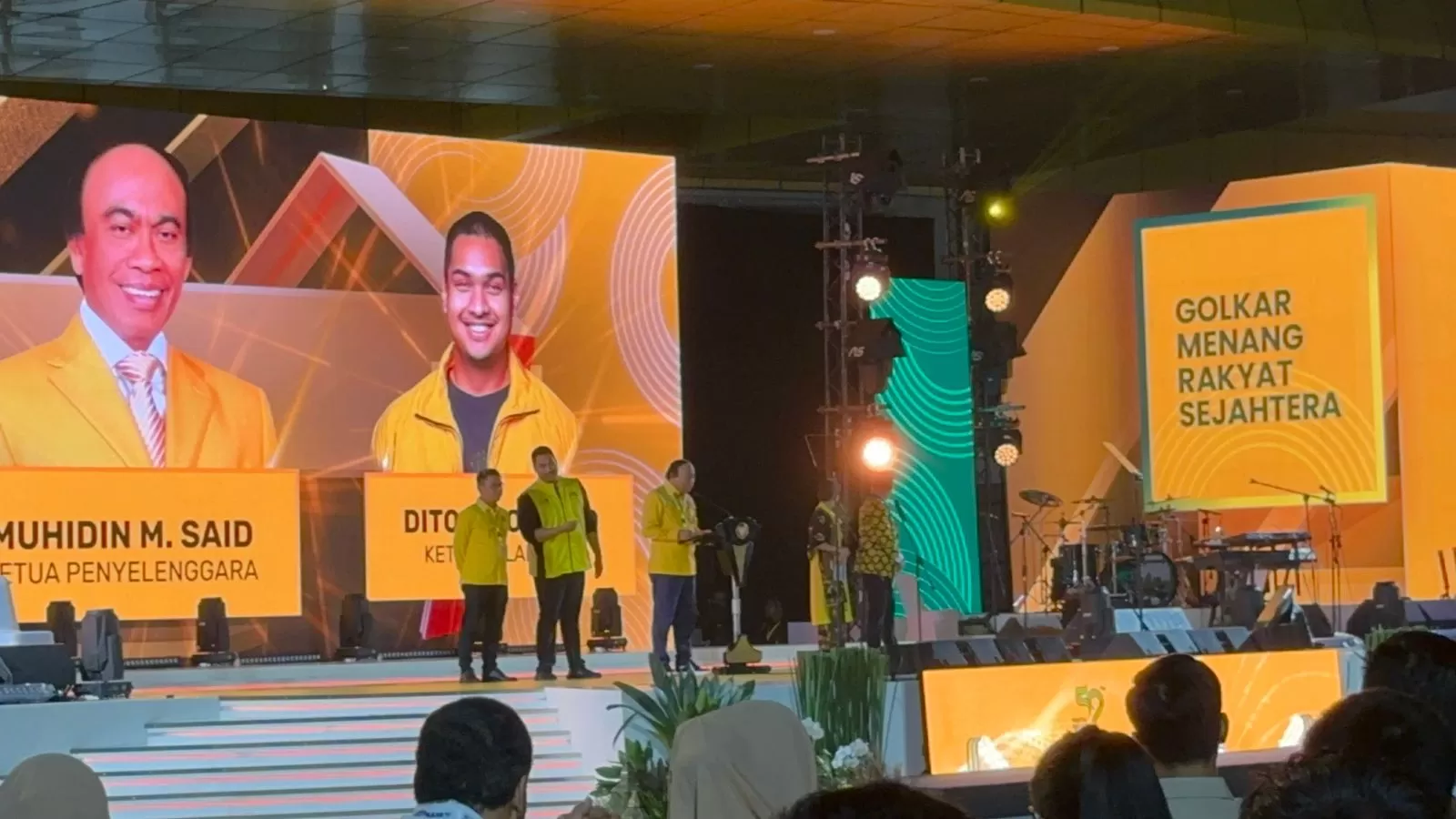 Sambutan Ketua Penyelenggara Puncak HUT Partai Golkar, Muhidin M. Said/image/ist