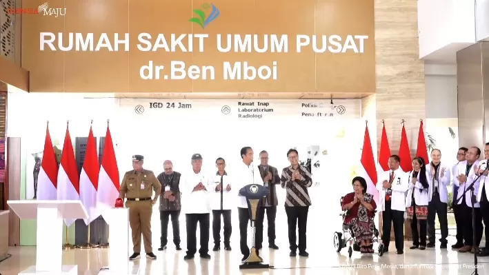 Presiden Jokowi meresmikan Rumah Sakit Umum Pusat (RSUP) dr. Ben Mboi di Kupang, Nusa Tenggara Timur (NTT), Rabu (6/12/2023). foto: ist