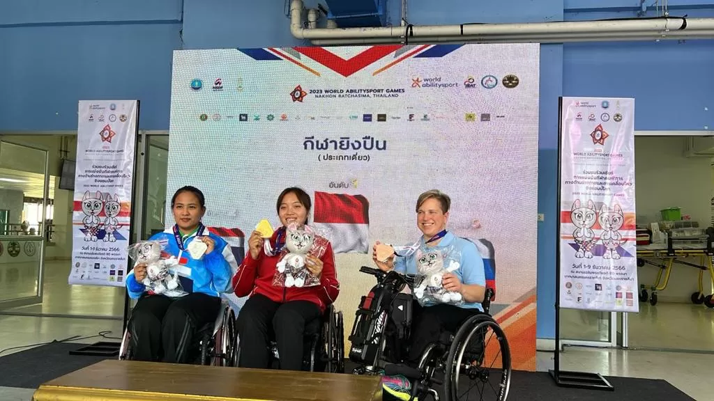 Sebanyak tiga medali emas mampu direbut tim para-balap sepeda dari nomor road race dalam perlombaan yang diadakan di Nakhon Ratchasima, Thailand, Selasa (5/12/2023). foto: ist