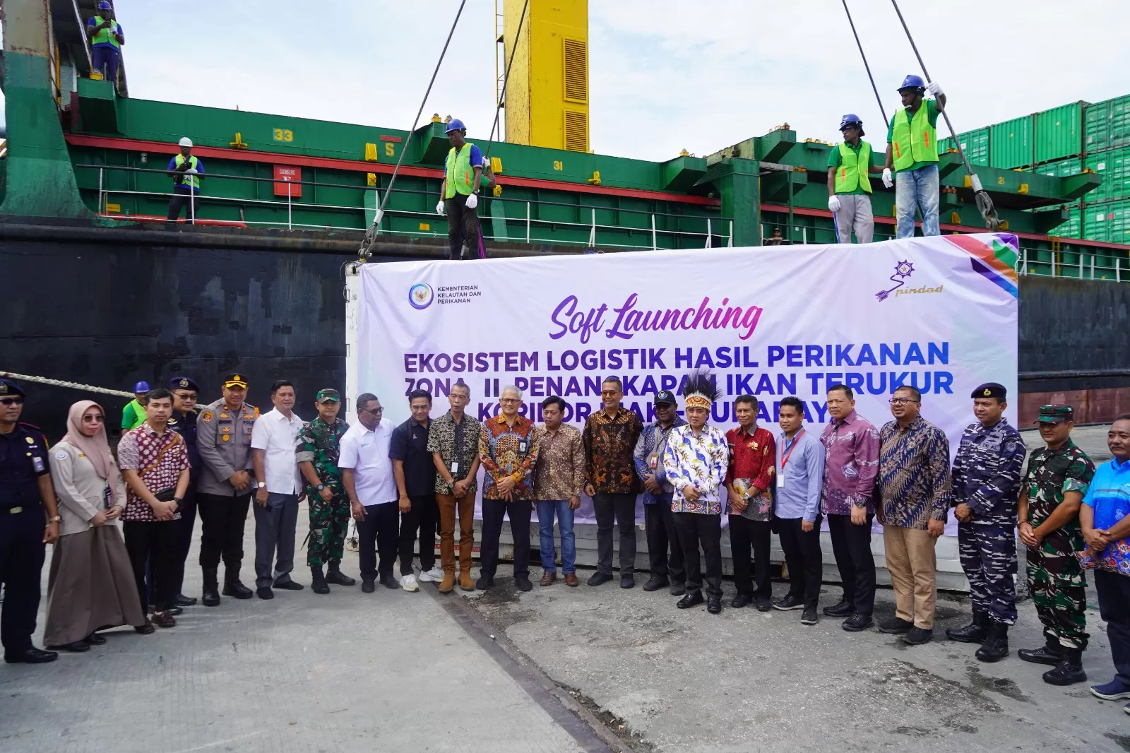 KKP memperkuat implementasi Penangkapan Ikan Terukur (PIT) di Tanah Papua dengan melakukan soft launching ekosistem hasil perikanan zona II PIT koridor Biak-Surabaya. foto: ist