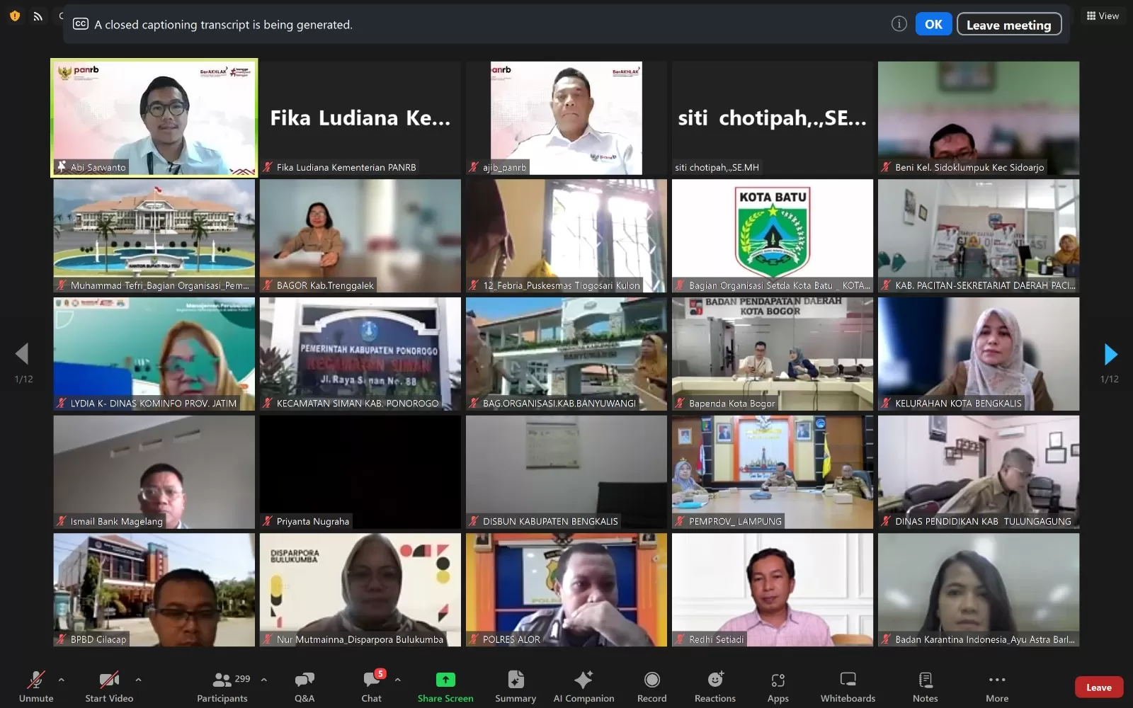 Kementerian PANRB melakukan pembinan kepada inovator yang akan mengikutsertakan inovasi pada ajang kompetisi kancah internasional. foto: ist