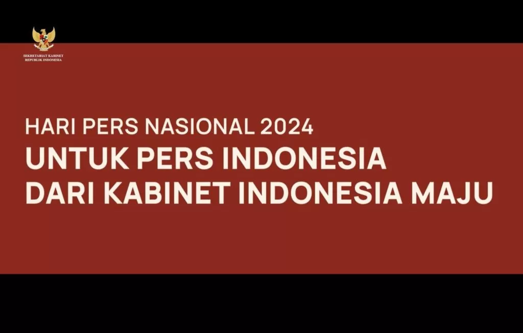 Para menteri Kabinet Indonesia Maju memberi apresiasi kepada insan pers di Hari Pers Nasional (HPN) Tahun 2024 yang diperingati pada Jumat (9/2/2024). foto: ist