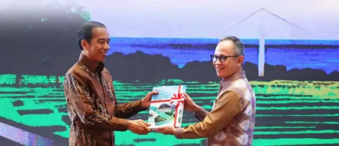 Presiden Jokowi mengapresiasi peluncuran Taksonomi untuk Keuangan Berkelanjutan yang dilakukan oleh Otoritas Jasa Keuangan (OJK). foto: ist