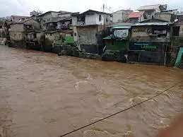 Penampakan bantaran Ciliwung yang akan dibebaskan lahannya/IST
