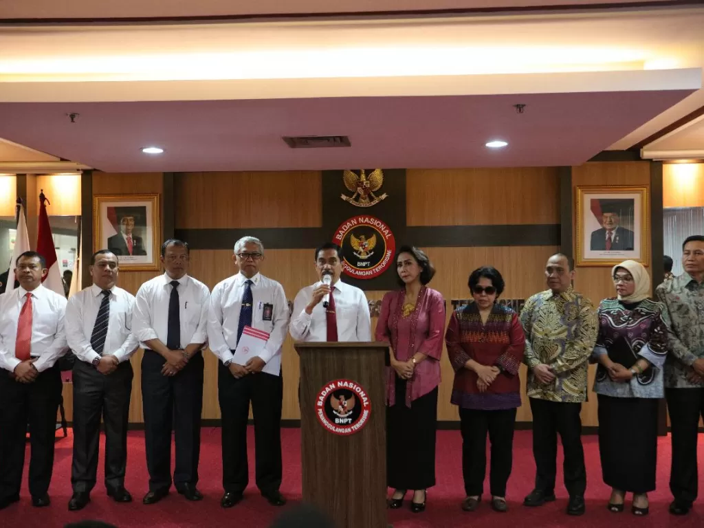Pansel Capim KPK dipimpin ketuanya Yenti Garnasih mengunjungi kantor BNPT, Jakarta, Senin (1/7). (Foto: Humas Kemensetneg)