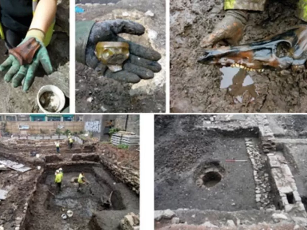 Artefak kuno di lokasi pembangunan Hotel Virgin Edinburgh/Twitter @ancientorigins