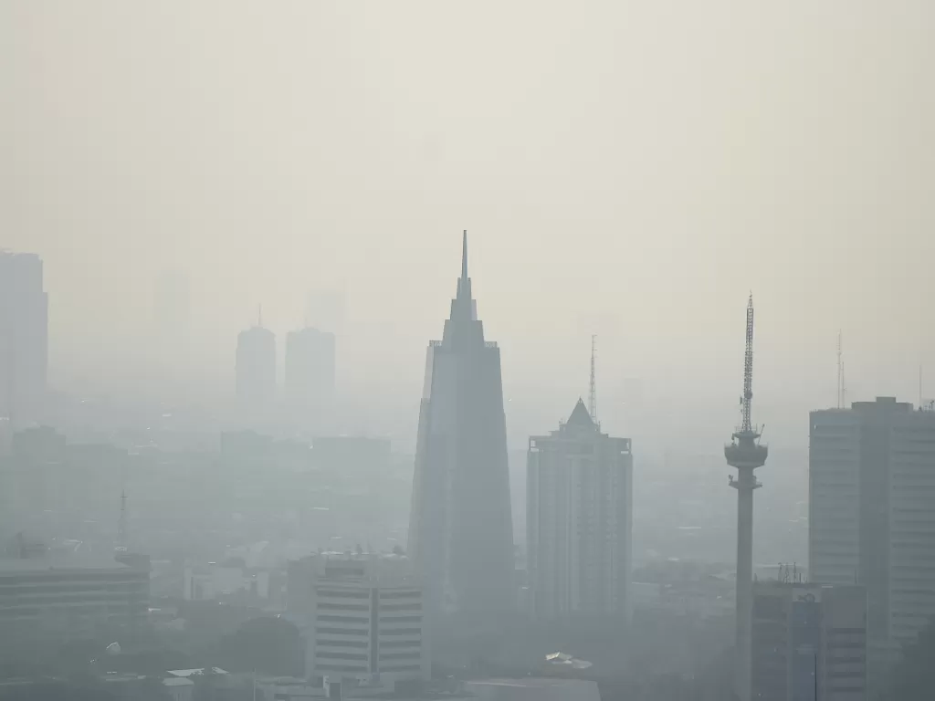 Gambaran pencemaran udara di Jakarta saat ini (ANTARA/M Risyal Hidayat).