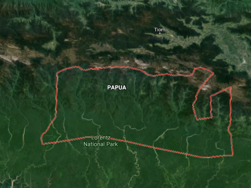 Peta Kabupaten Nduga/googlemap