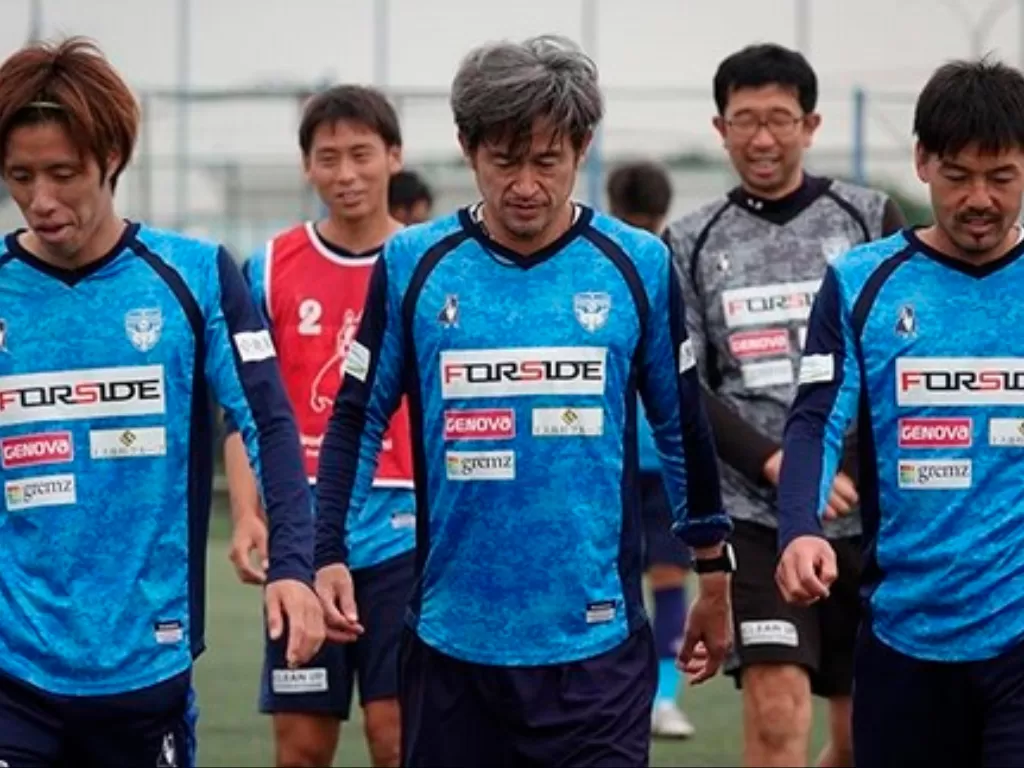 Miura(tengah)masih bertekad pimpin perjuangan Yokohama FC/Instagram/@yokohamafc_official